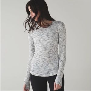 Lululemon 5 mile long sleeve tiger space dye gray